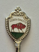 Cuillère souvenir ancienne Dakota du Nord pour collection