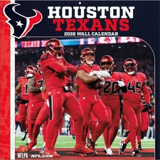Turner Licensing,  NFL Houston Texans 2026 Wall Calendar, 12'' X 12'', 12-Month