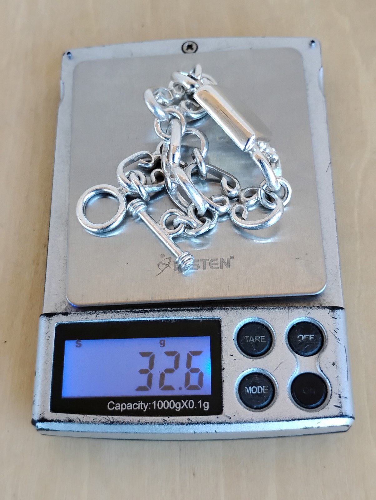 Sterling Silver Scroll-Link Toggle Bracelet Engra… - image 16