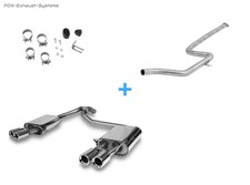  Racing-Komplettanlage Mondeo MK4 Stufenheck 2.5l je 2x80mm + Absorber