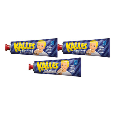 3-pack Kalles Kaviar Randiga 285g Swedish Caviar + Cream Cheese Spread Striped