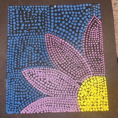 Painting Fabric Canvis Floral Flowers With Textile Painting Technique 12 X 12