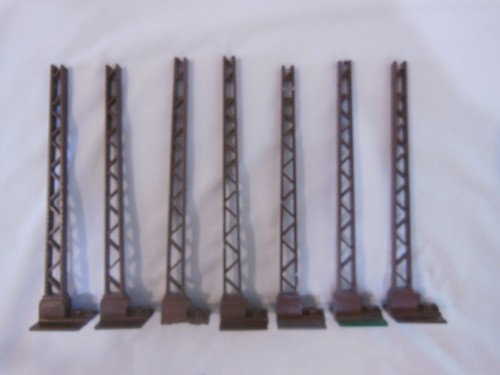 6000 LGB Catenary Wire Mast brown lot 7 masts modified G scale d