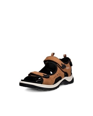 ECCO Offroad Men's Nubuck Hiking Sandals   Slip-Resistant Leather Sole, Open-Toe