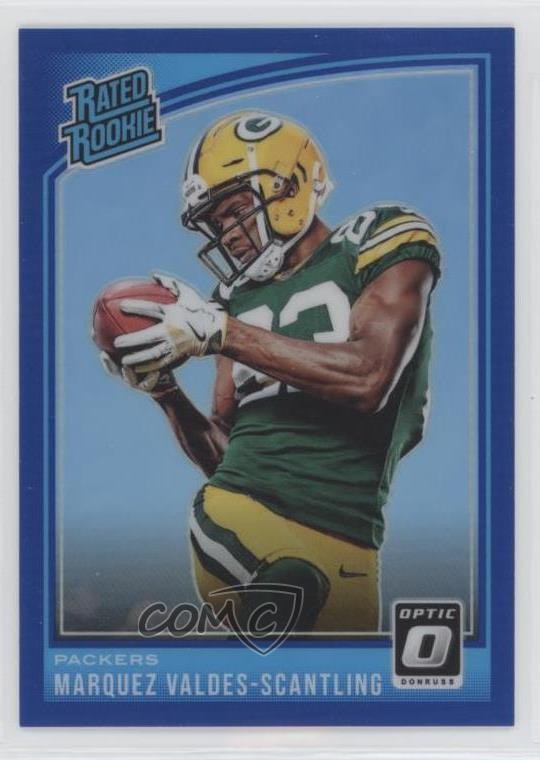 2018 Donruss Optic Rated Rookie Blue Prizm 119/149 Marquez Valdes-Scantling 7rv
