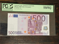 500 EURO Banknote 2002 EUROPEAN UNION (GERMANY) Duisenburg 55 PPQ RARE