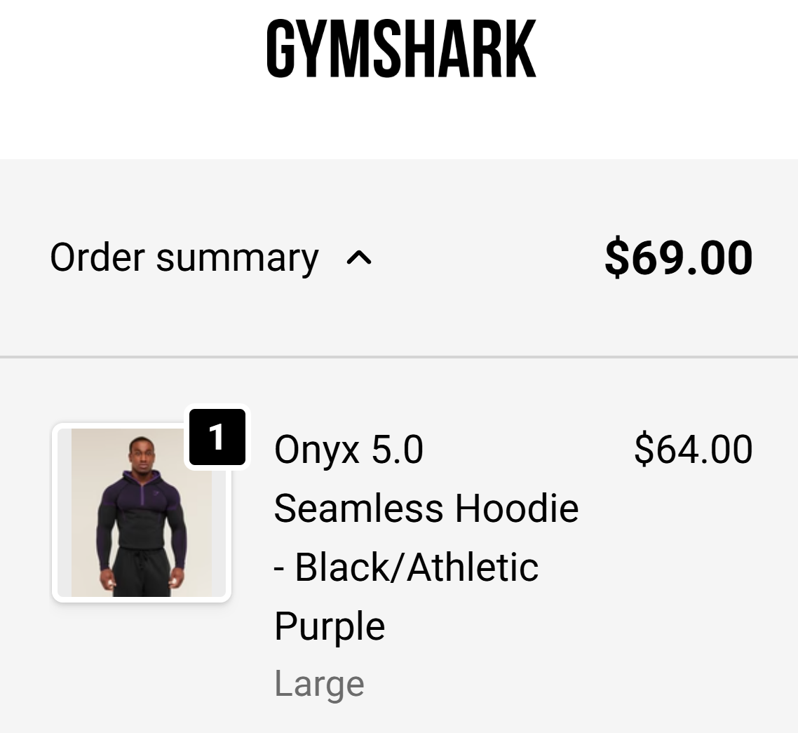 NEW Gymshark Onyx 5.0 V5 Hoodie Purple sz Large ✓SHIPS IN 1 DAY