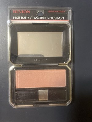New in Package REVLON NATURALLY GLAMOROUS BLUSH-ON - Sandalwood Beige  **RARE!