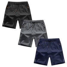 Boys Athletic Shorts Quick Dry Sport Shorts Lightweight Running Shorts with Z...