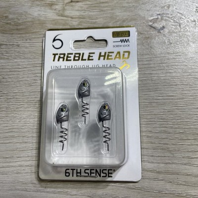 6th Sense Treble Head Line Thru Jig Head 1/8oz  Raw