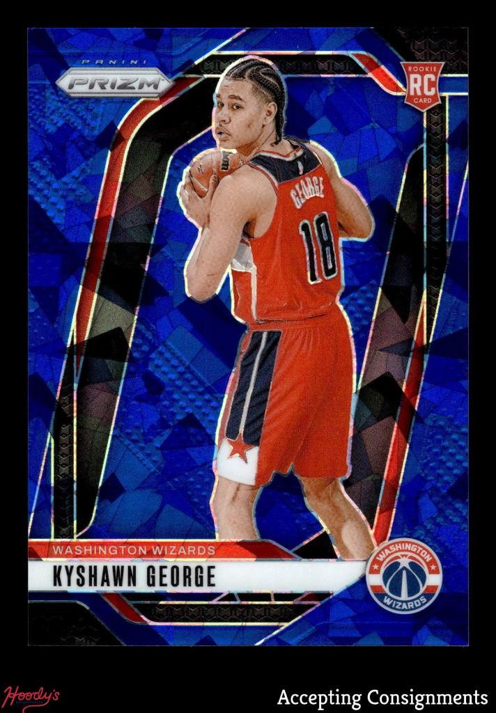 2024-25 Panini Prizm Blue Ice #257 Kyshawn George RC ROOKIE 117/125 WIZARDS