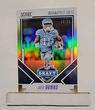 2023 Score Josh Downs RC #14 Gold Zone Rookie #'d 49/50 NFL Draft Colts V1