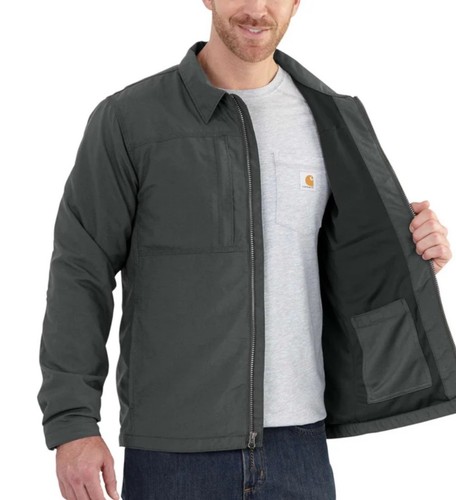 Carhartt Men’s Large Full Swing Briscoe Charcoal Grey Rain Defender Jacket - Picture 18 of 18