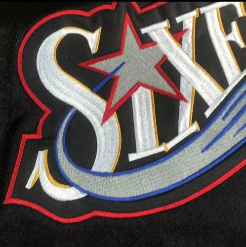 Philadelphia 76ers Allen Iverson 3 NBA vintage black basketball jersey image 4