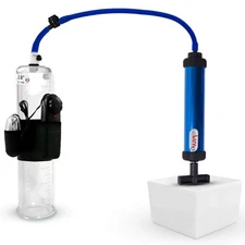 LeLuv Vibrating Penis Pump AERO Handle 9 or 12" Length Untapered Cylinder