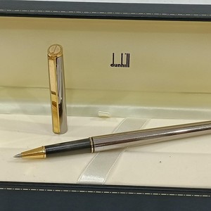 Vintage Alfred Dunhill Rollerball Pen Gunmetal Body Gold Trim Original VP244