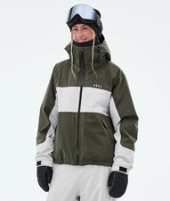 Dope Spartan Damen Ski Snowboard Jacke - Oliv...