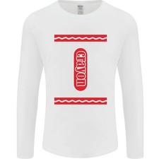 Disfraz De Crayon Elegante Para Hombre Con Manga Larga Camiseta Divertida