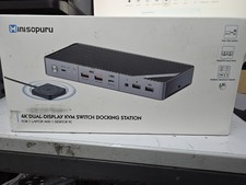 Minisopuru Switch for Laptop &Desktop  Switch Dual Monitor w. 4K@60Hz 15W Charge