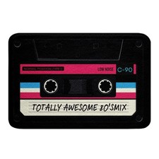 80s Party Bathroom Mat 20"X32",Audio Cassette Microfiber Bath Rug Kid Childre...