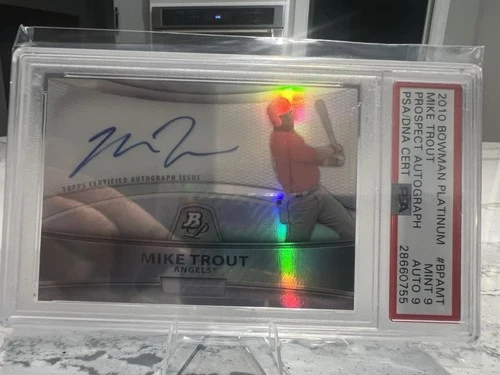 2010 Bowman Platinum Autograph Refractor Mike Trout Los Angeles Angels #BPA-MT