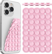 Silicone Suction Cup Phone Mount Double-Sided, Sticky Grip Suction Phone Case Mo