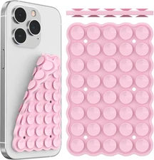 Silicone Suction Cup Phone Mount Double-Sided, Sticky Grip Suction Phone Case Mo