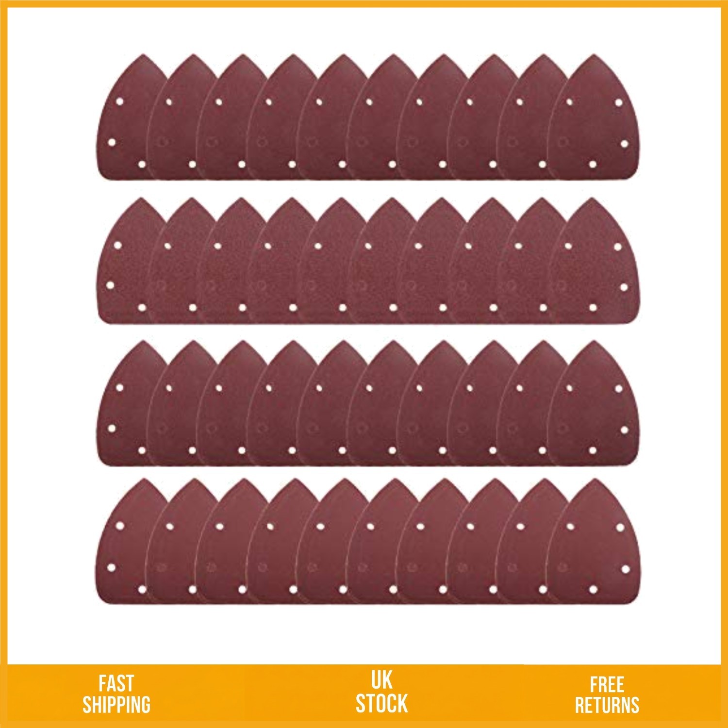 Professional Mouse Detail Sander Sanding Pads 1000 1500 2000 3000 Grit 40 Pcs
