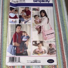 SIMPLICITY 2924 Baby Diaper Bags Changing Pad Burp Cloth Sewing Pattern