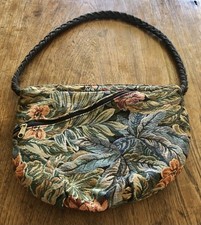 Lee Jofa Jungle Upholstery Floral handmade USA Hipster amazing Purse rope handle