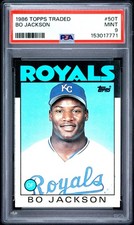 1986 TOPPS TRADED #50T BO JACKSON ROOKIE RC PSA 9