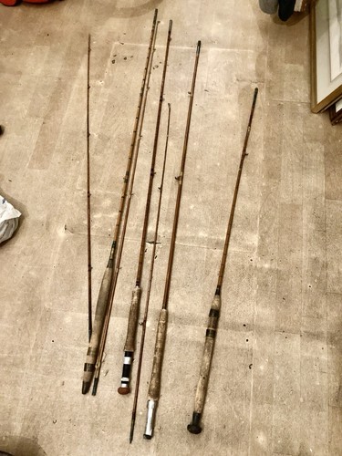 6 Vintage Split Cane Rods Inc The Perfection Milford Fly rover Paulson ...