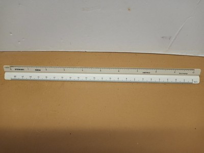 Stewart 530M Engineer, Architect, Drafting Triangular Scale Ruler Germany 