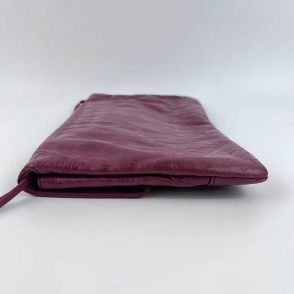 BALENCIAGA Clutch Bag Second Bag Leather Red Vintage Women's Mirror Accessory thumbnail 5