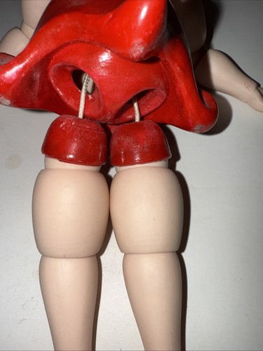 Muñeca Betty Boop 1982 articulada de porcelana/bisque vestido rojo de 11" - Imagen 5 de 18