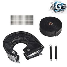 2 50ft Exhaust Header Wrap Tape T6 Turbo Heat Shield Blanket Cover Black