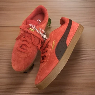 Puma Suede Youth Red Black Sneakers Tennis Shoes Size 5.5 Women’s 7.5 New - Image 1 of 4