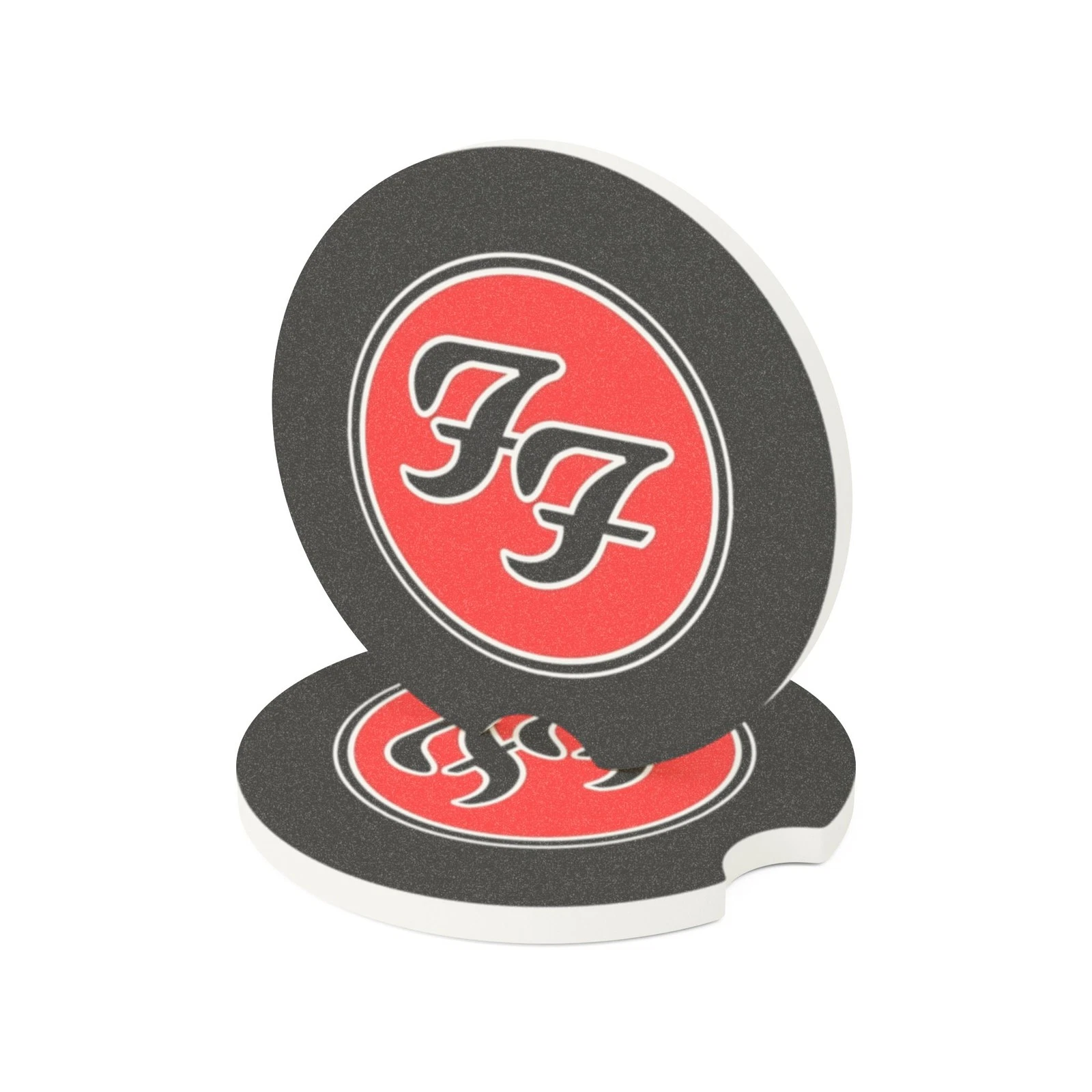 FF Band Fighters Soapstone Car Coaster – Rock Band Cup Holder Insert for Car Decor