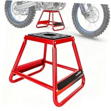 Dirt Bike Stand Motorcycle Lift Panel Stand Maintenance Detachable Anti red