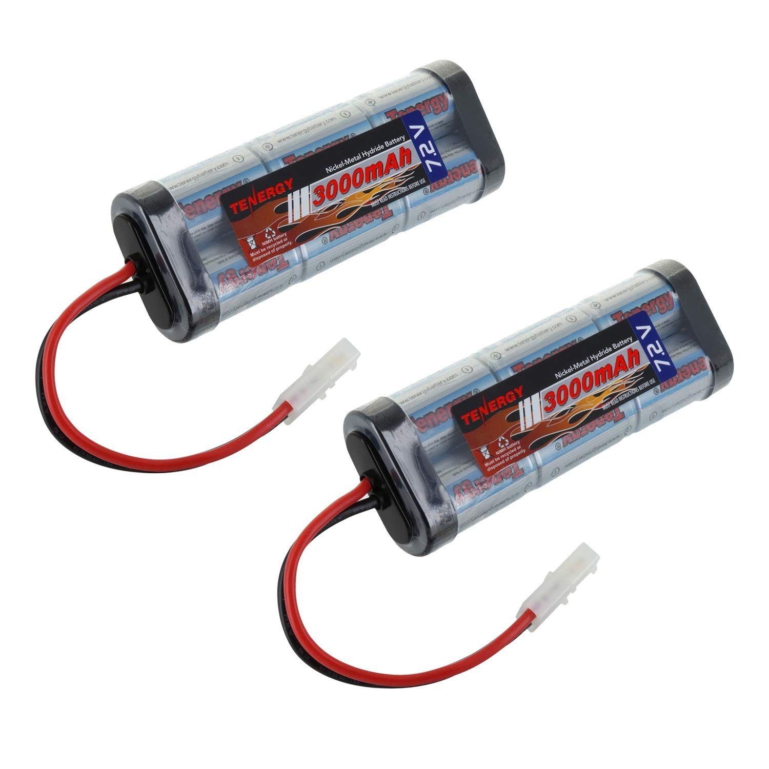 Tenergy 7.2V Battery Pack High Capacity 6-Cell 3000mAh NiMH 