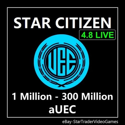 STAR CITIZEN aUEC - 100,000 - 50,000,000 aUEC (Alpha UEC) for 4.8 LIVE