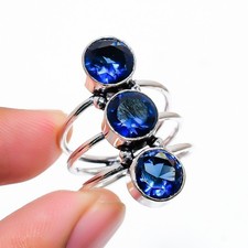Blue Tanzanite Gemstone Handmade 925 Sterling Silver All Size Ring For Gift