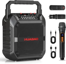 Karaoke Machine with Wireless Microphone, Portable Bluetooth Speaker for Adults