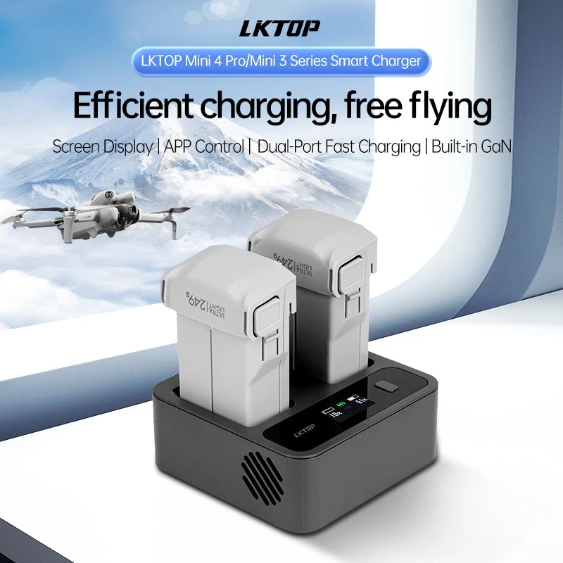 72W Drone Battery Smart Charger IPS Display Battery HUB For DJI Mini 3/3Pro/4Pro - Image 2 of 4