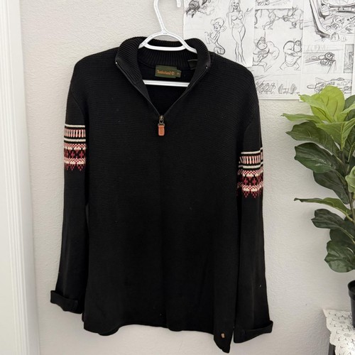 Timberland 100% cotton quarter zip sweater
