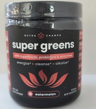 NutraChamps Super Greens Powder Premium Superfood  20 Organic watermelon flavor