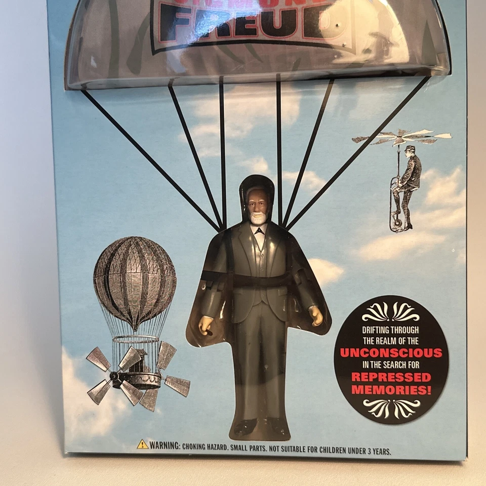 Rare Sky Diving Sigmund Freud Action Figure 5" New In Box Accoutrements 2007 - Image 3 of 4