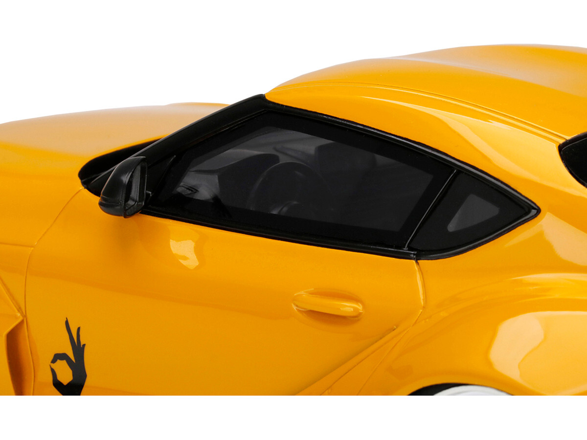 Toyota Pandem GR Supra V1.0 1/18 Model Car Yellow with