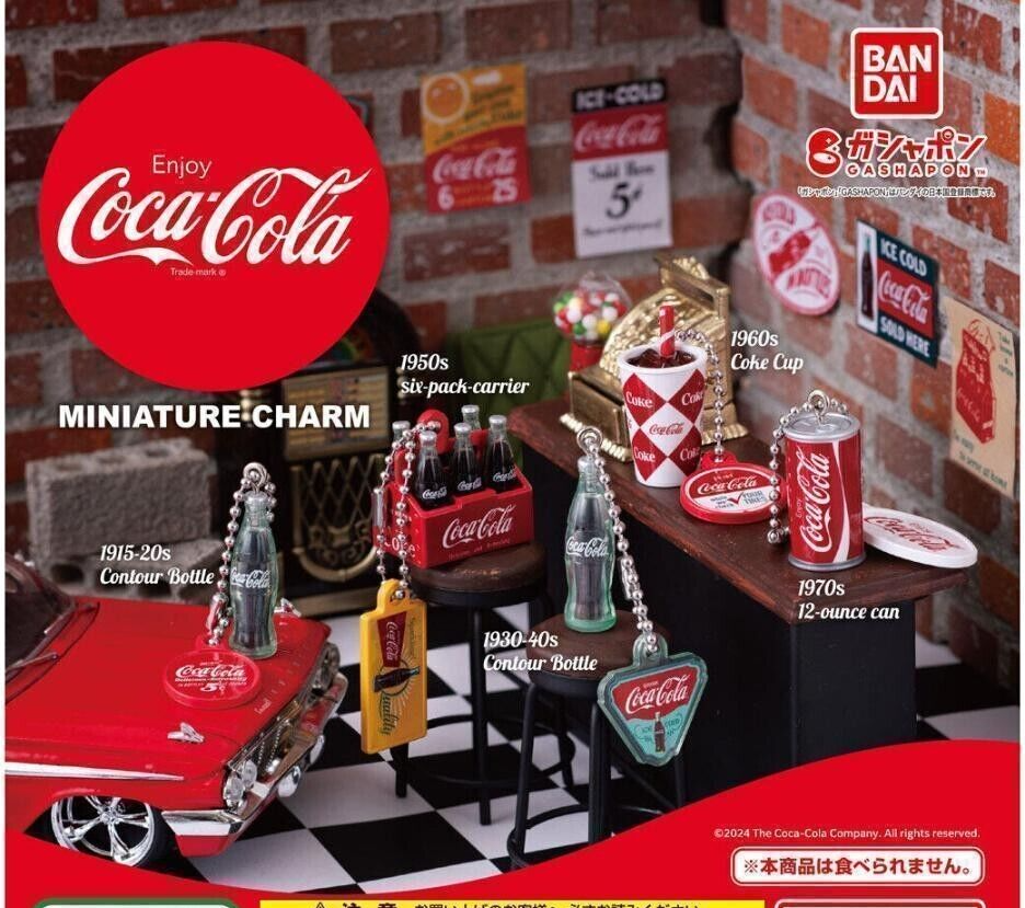 Coca-Cola Miniature Charm Complete 5 Types set Capsule Toy Gacha