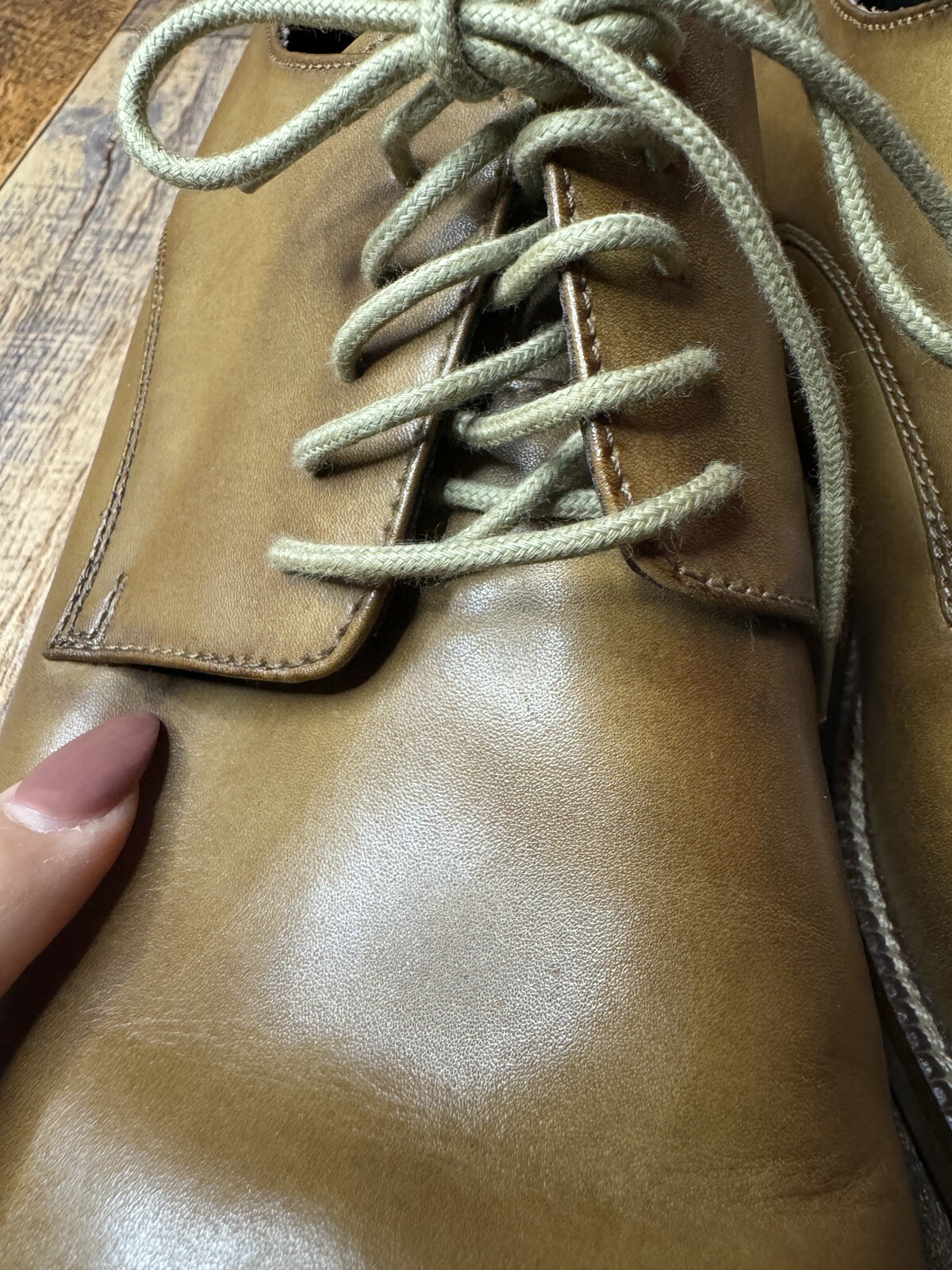 SAOLA Oxford derby Cole Haan Hawthorne punta liscia pelle marrone C12206 uomo 11M